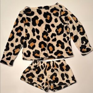 Leopard Print Kids Pajama Set